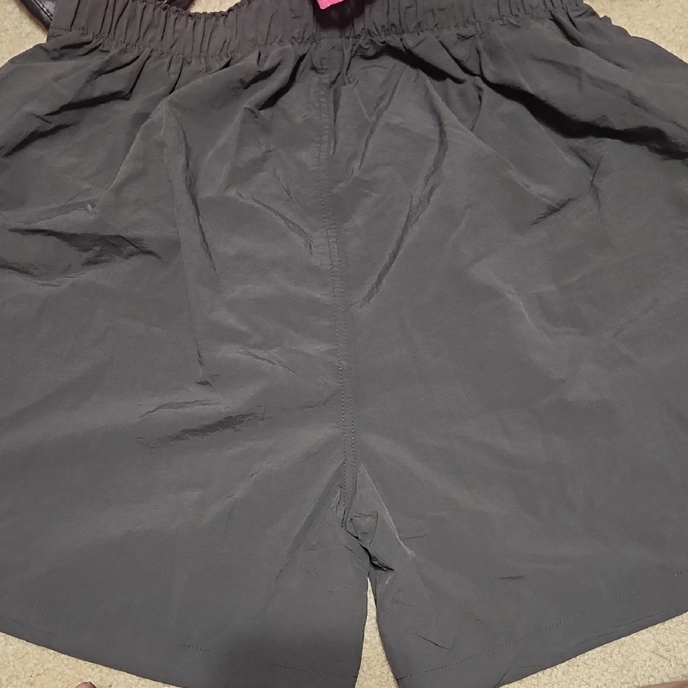 Zenana Outfitters Ash Grey Windbreaker Shorts - Picture 3 of 3